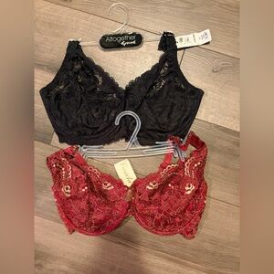 34FF - Gossard and Candie's Lace Bras - Black and Red